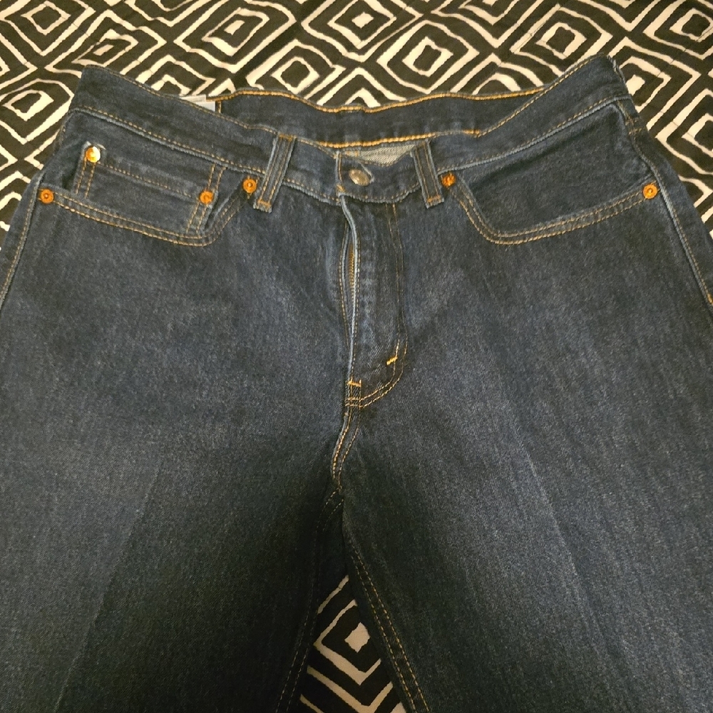 Levi's Men's Dark Blue Straight Jeans - Picture 5 of 7